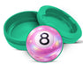Green Pink Magic 8 Ball Digital Pop Art Snus Storage Case
