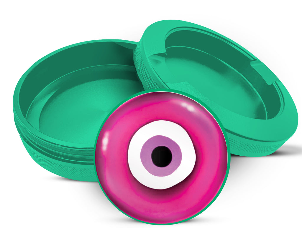 Green Pink Evil Eye Nazar Amulet Snus Storage Case