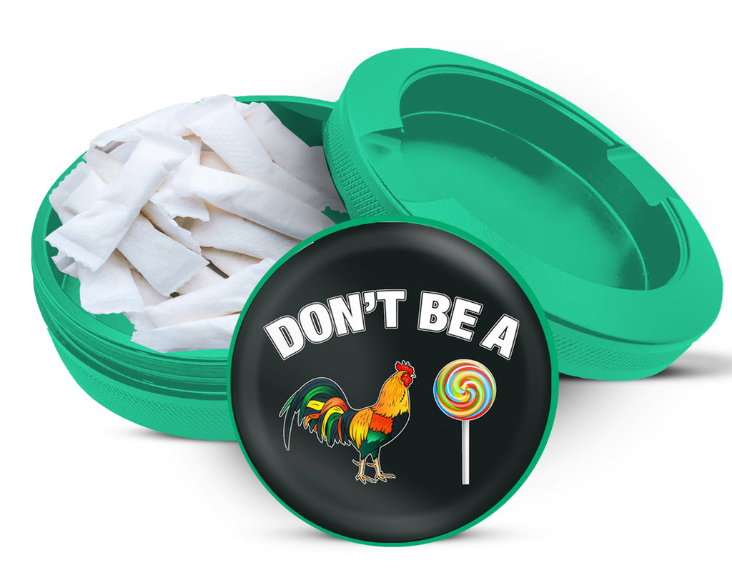 Green Don't Be A C-ck Lollipop Sucker Snus Storage Case