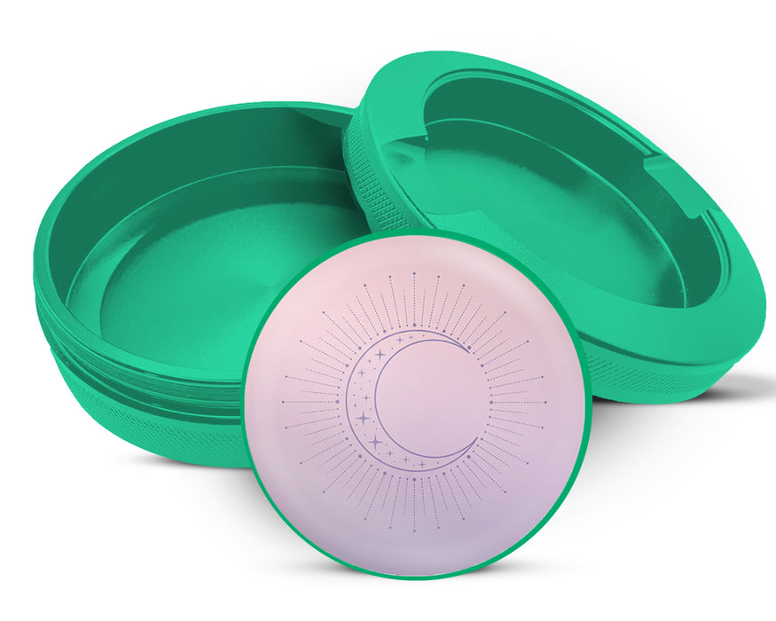 Green Minimalist Crescent Moon Magic Snus Storage Case