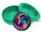 Green Capricorn Zodiac Goat Symbol Birth Sign Snus Storage Case
