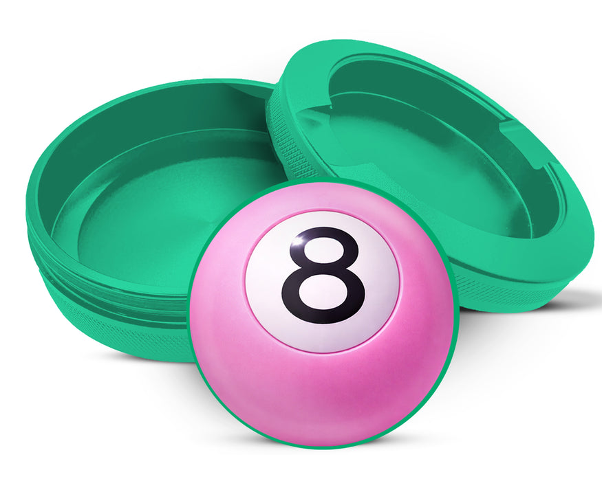 Green Soft Pink 8 Ball Retro Vibe Pool Hall Style Snus Storage Case