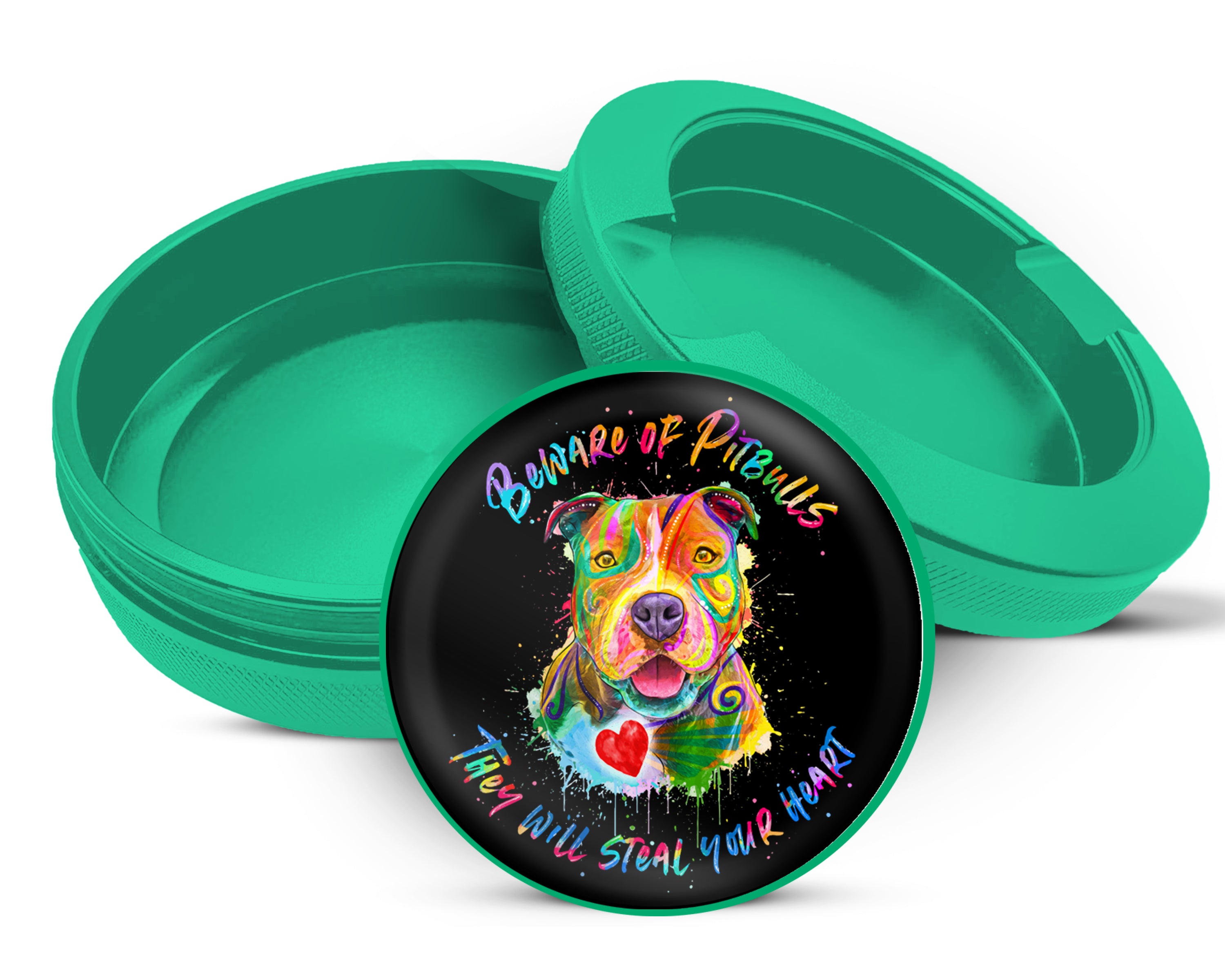 Green Beware Of Pitbulls They Will Steal Your Heart Snus Storage Case
