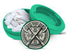 Green Viking Battle Axes Snus Storage Case