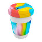 White Cupro Ceramic Mug – Concealed Storage Design for Home or Office