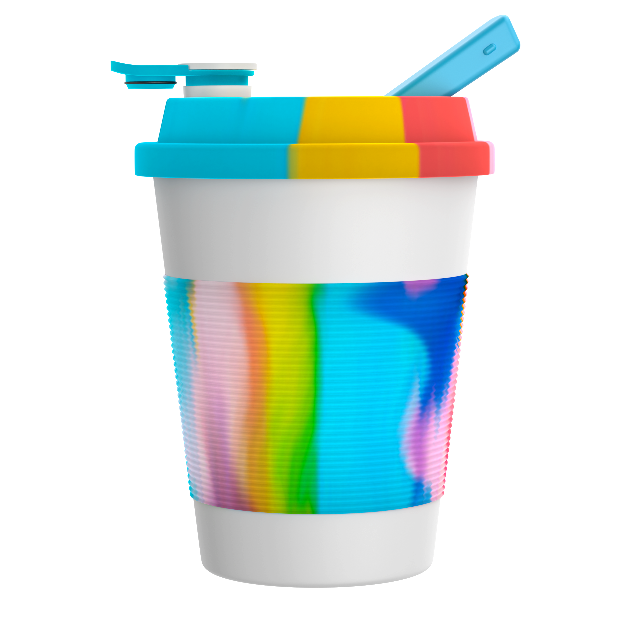 White Cupro Ceramic Mug – Concealed Storage Design for Home or Office