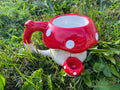 Mystic Mushroom Ceramic Mug | Dual-Chamber Novelty Drinkware with Sculpted Handle Design
