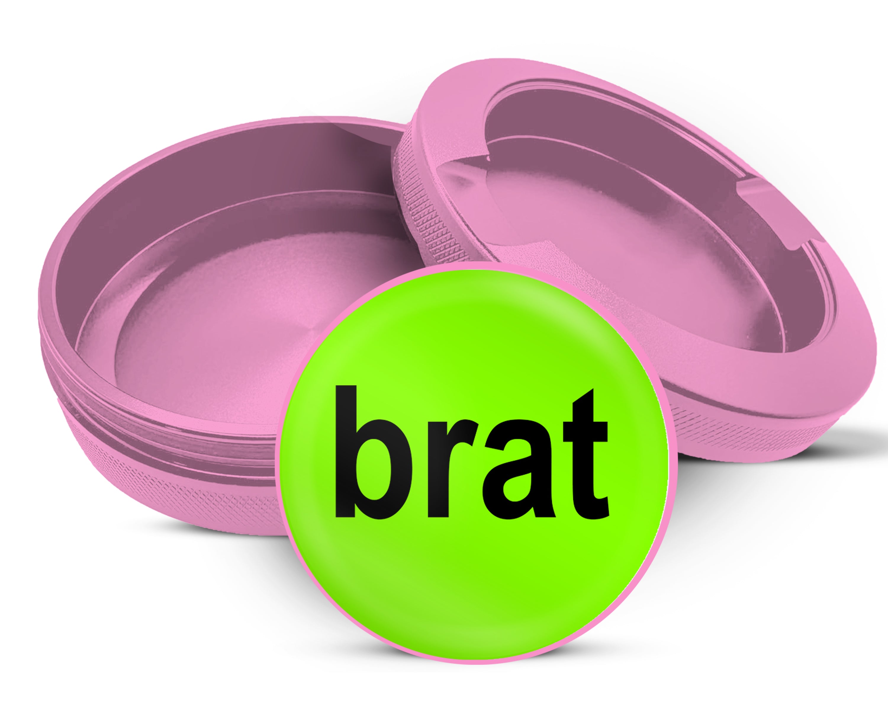 Brat Lime Green Grinder Snus Storage Case Pink