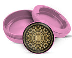 Mandala Grinder Black And Gold Snus Storage Case Pink