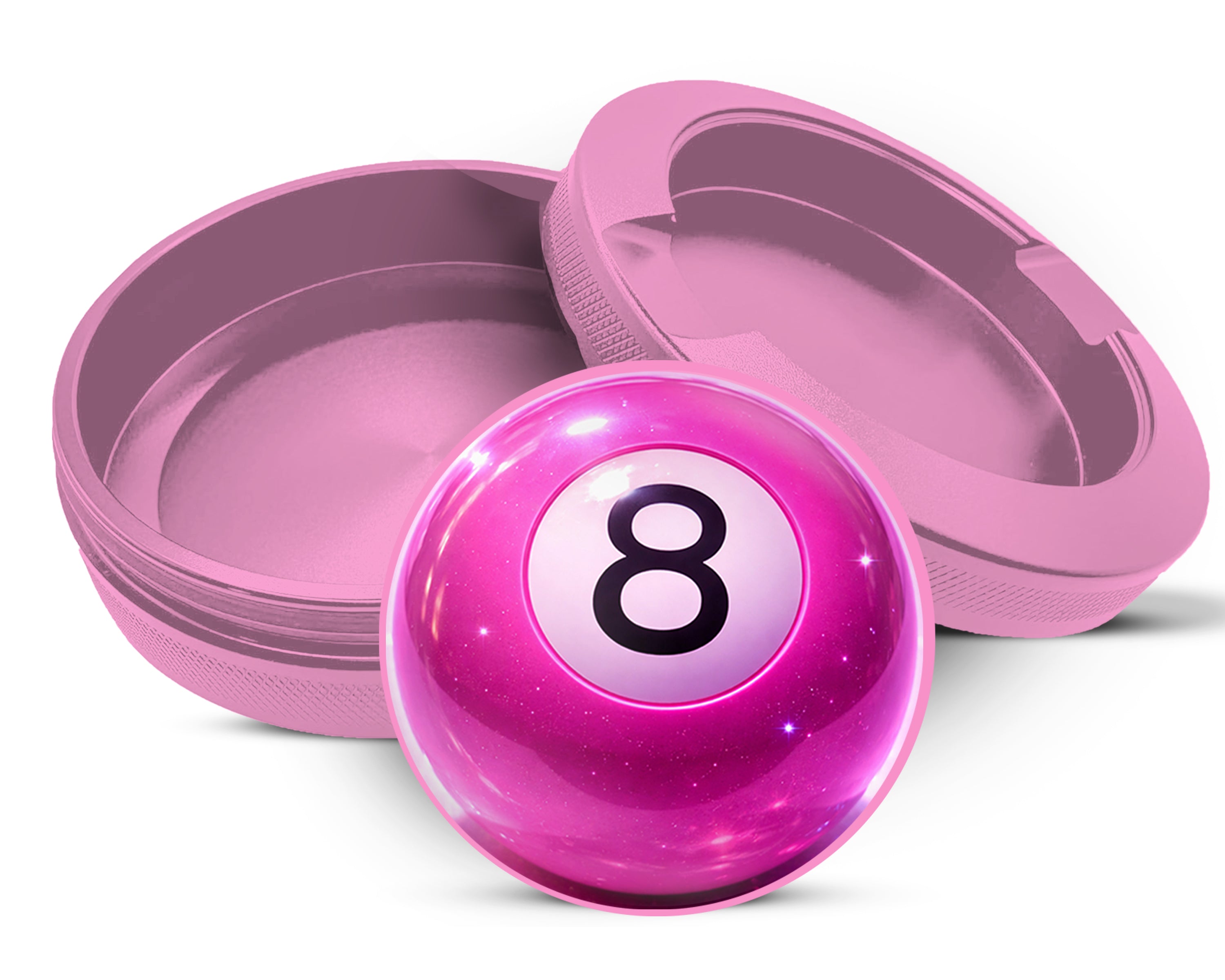 Glossy Pink Magic 8 Ball Pop Aesthetic Snus Storage Case Pink