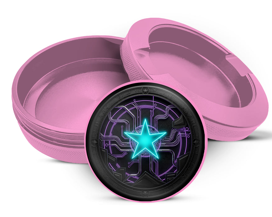 Neon Techno Star Circuit Zyn Storage Case Pink