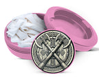 Viking Battle Axes Snus Storage Case Pink