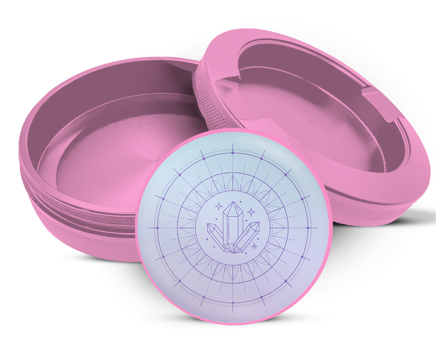 Celestial Crystal Energy Grid Snus Storage Case Pink