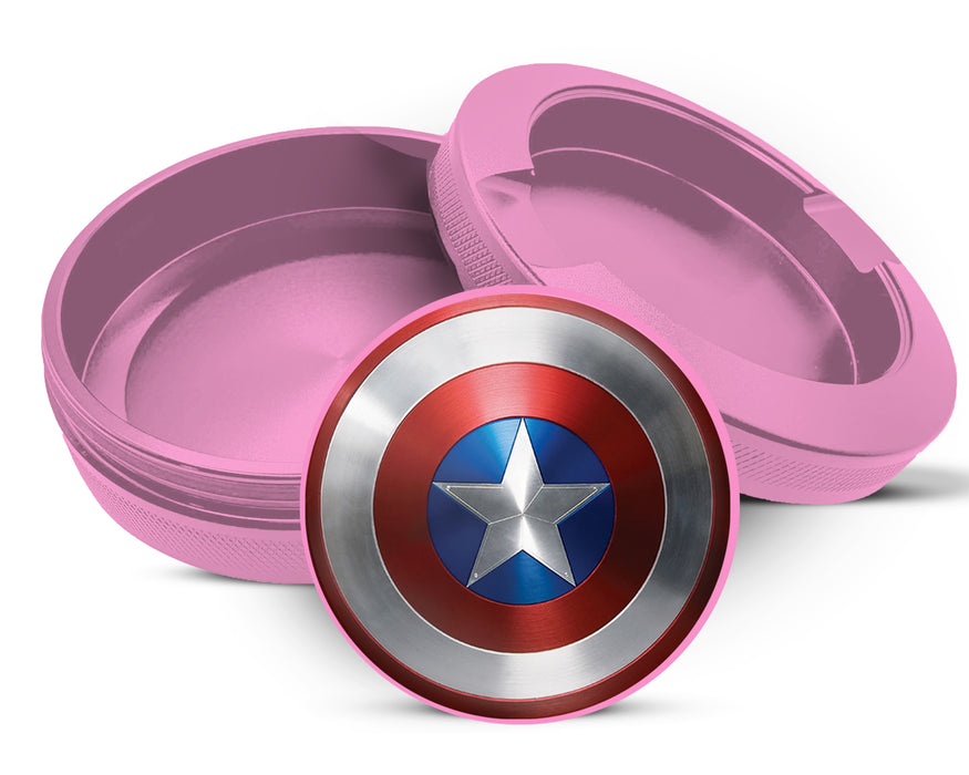 Captain Shield Superhero Comic Art Emblem Snus Storage Case Pink