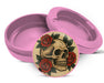Skull with Red Roses Tattoo Flash Style Snus Storage Case Pink