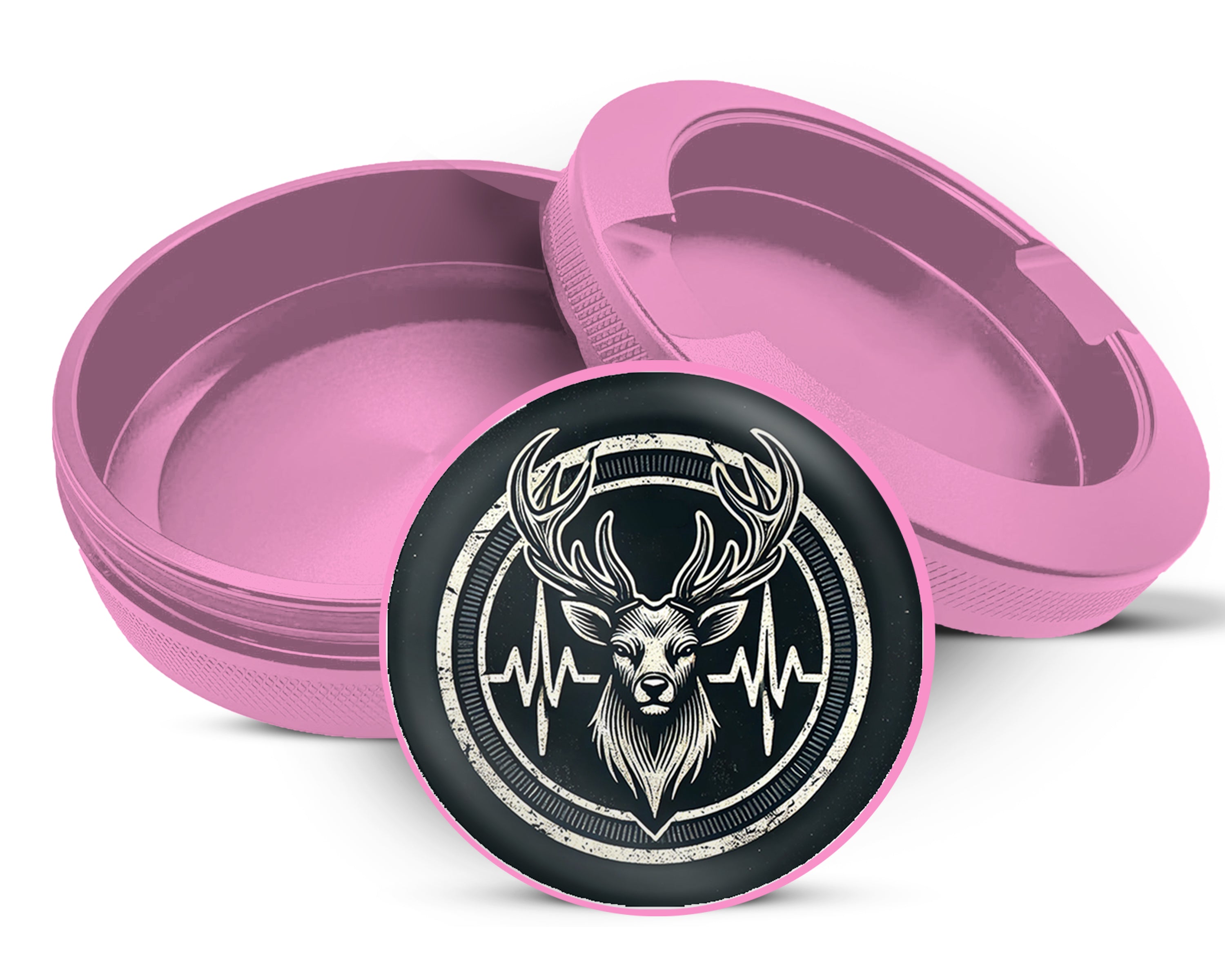 Deer Hunting Heartbeat Snus Storage Case Pink
