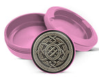 Nordic Knotwork Shield Emblem Snus Storage Case Pink