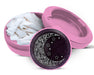 Purple Crescent Moon and Stars Zyn Storage Case Pink