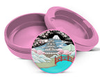 Japanese Style Traditional Landscape Sakura Snus Storage Case Pink