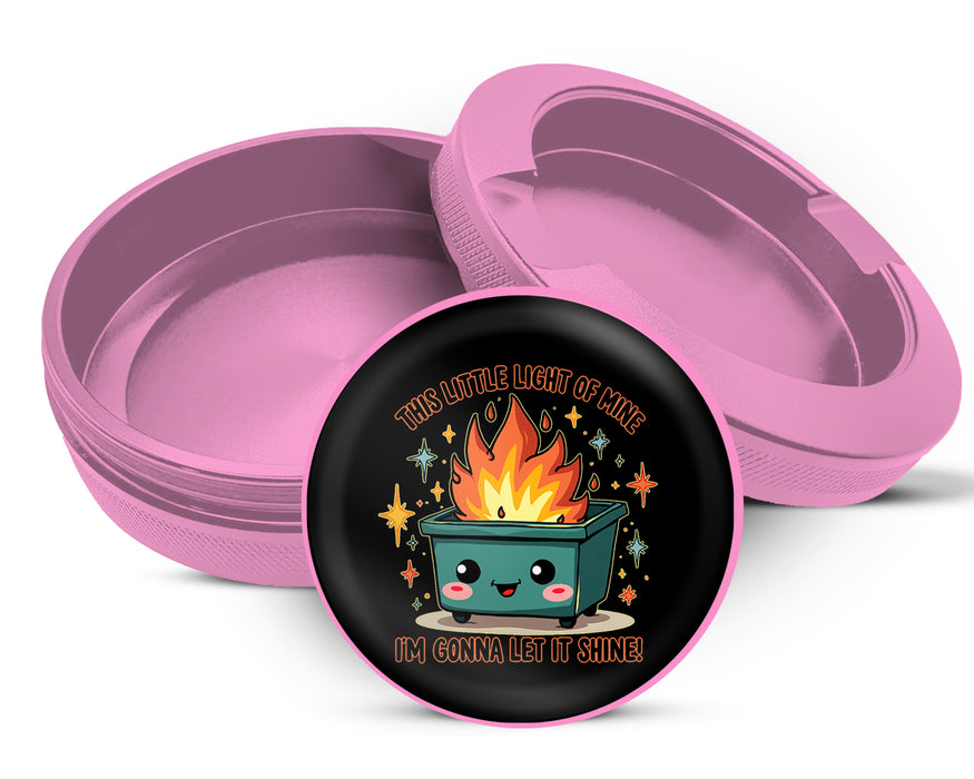 This Little Light Of Mine Dumpster Fire Snus Storage Case Pink