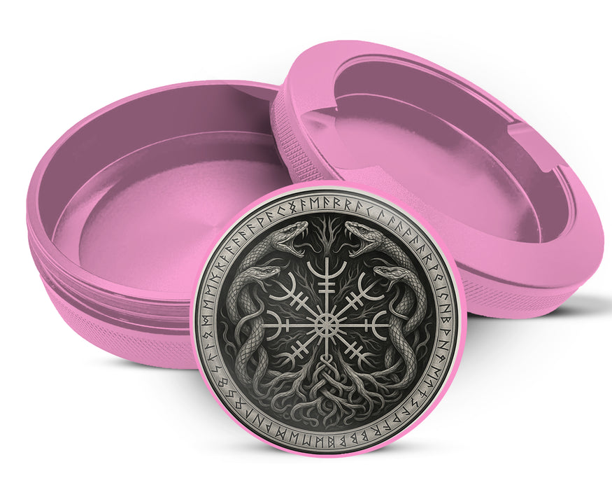 Runic Serpents Norse Sigil Snus Storage Case Pink