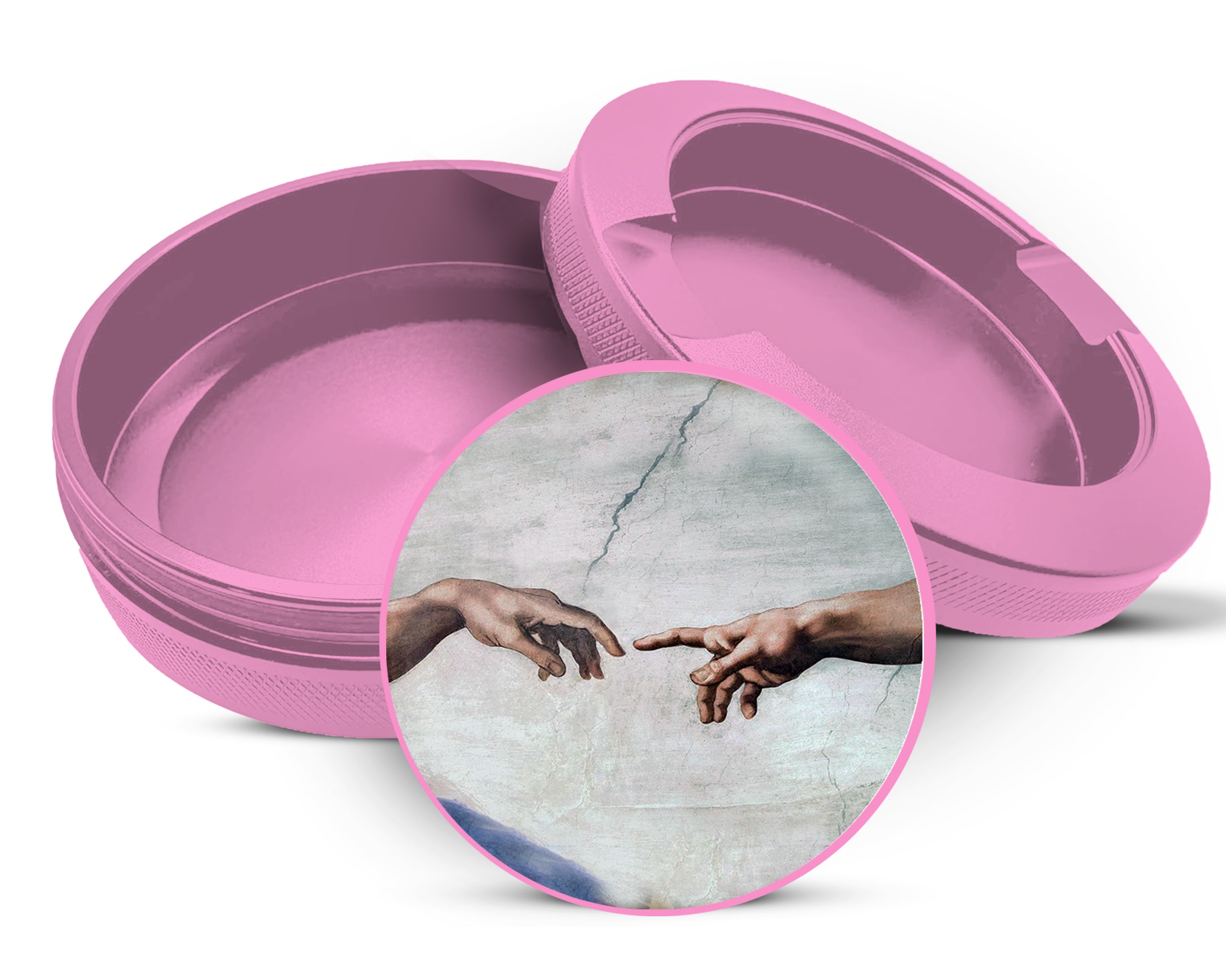 Sistine Chapel, Hand of God,Michaelangelo Snus Storage Case Pink