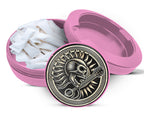 Death Metal Skull and Guitar Snus Storage Case Pink