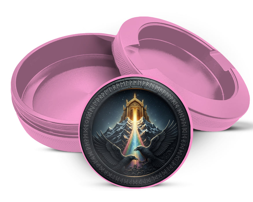 Valhalla Ravens Rainbow Path Snus Storage Case Pink
