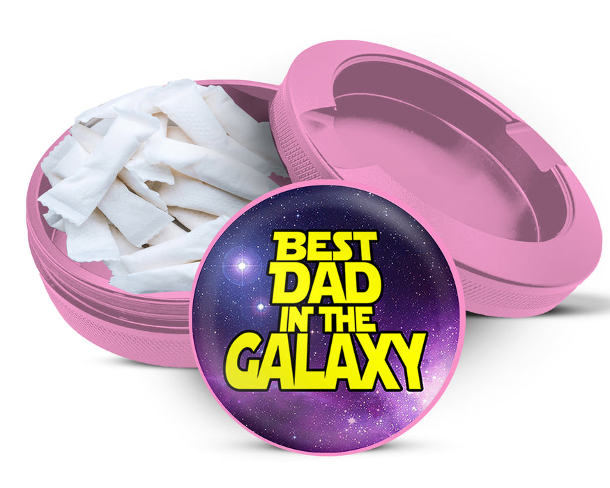 Best Dad In The Galaxy Snus Storage Case Pink