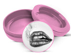 Lips Pencil Drawing Snus Storage Case Pink