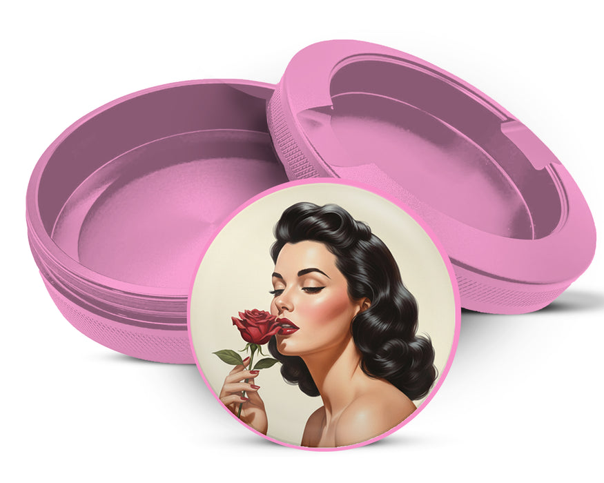 Romantic Retro Rose Beauty Snus Storage Case Pink
