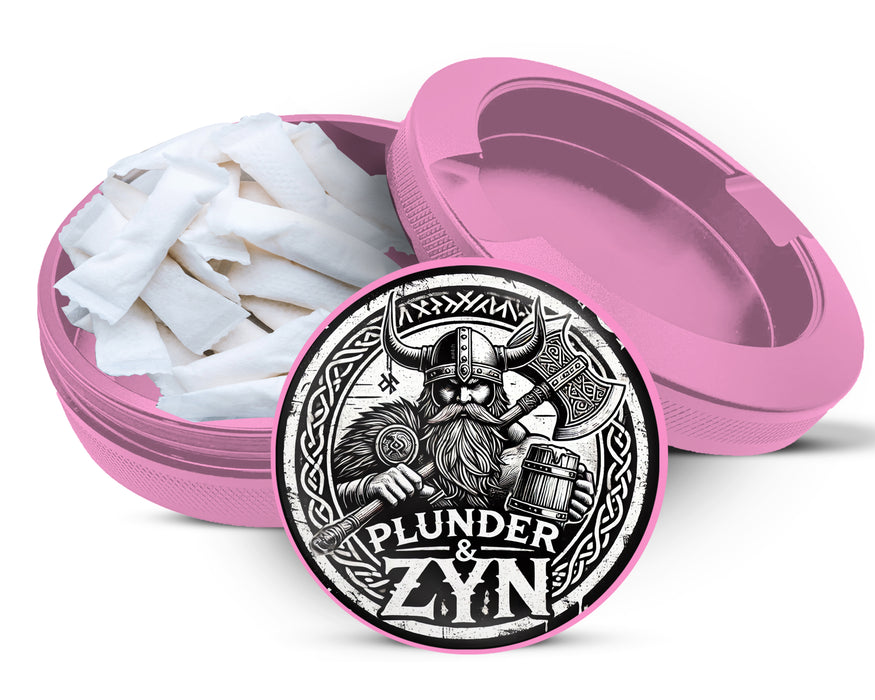 Viking Warrior Plunder and Snus Zyn Storage Case Pink