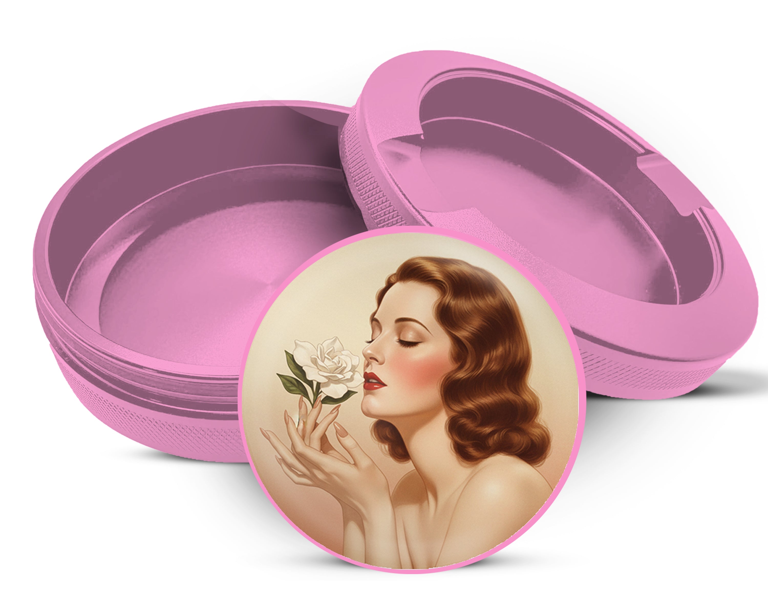 Vintage Rose Scented Beauty Snus Storage Case Pink
