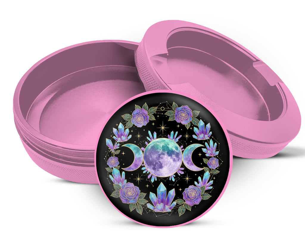Crystal Moon Goddess Mandala Snus Storage Case Pink