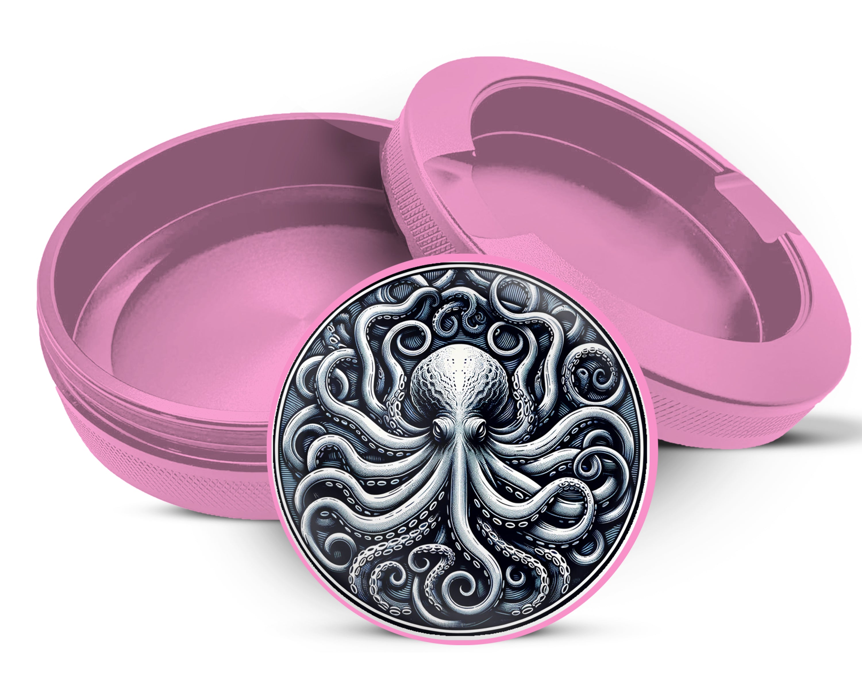 Kraken Octopus Snus Storage Case Pink