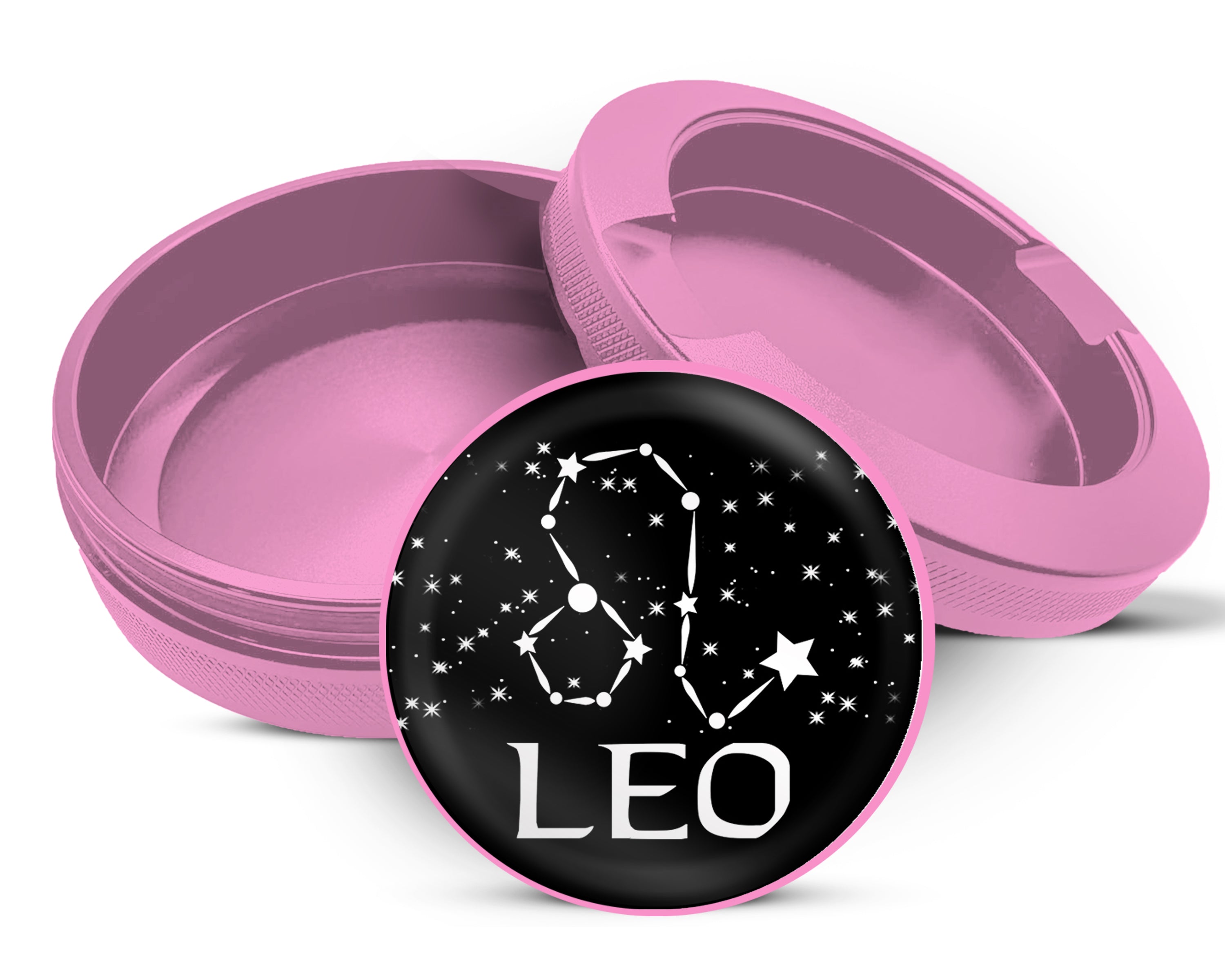 Leo, the Lion Zodiac Birth Sign Snus Storage Case Pink