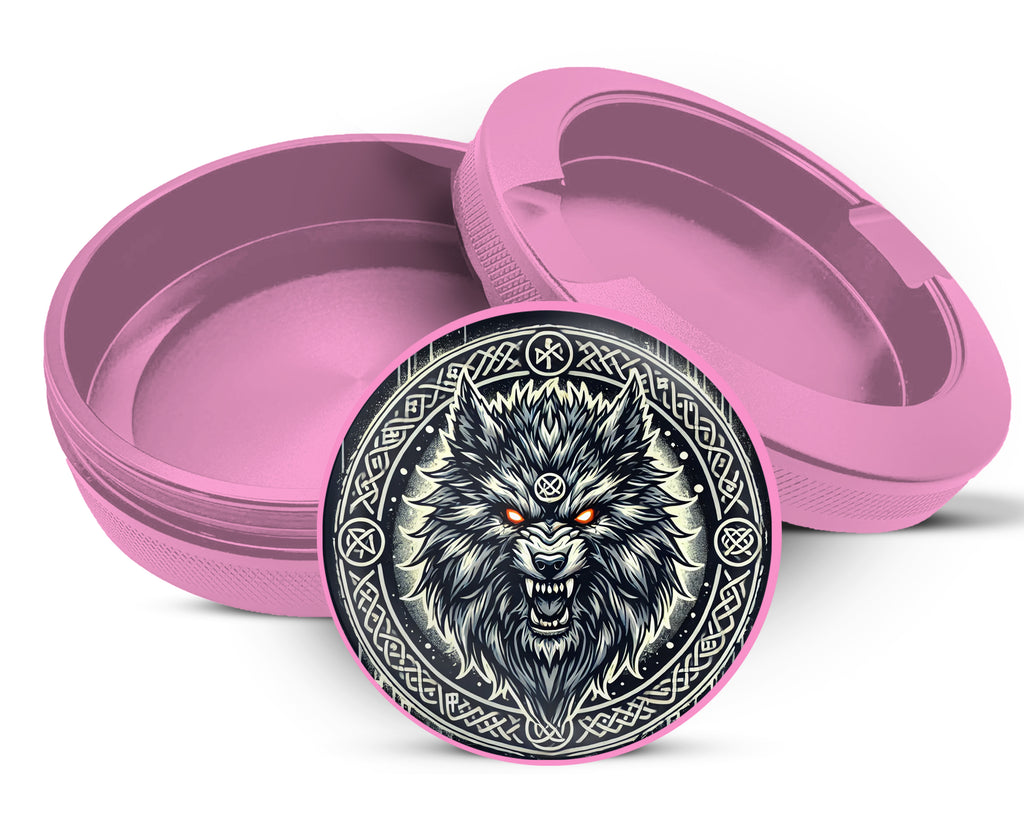 Giant Norse Wolf Fenrir Snus Storage Case Pink