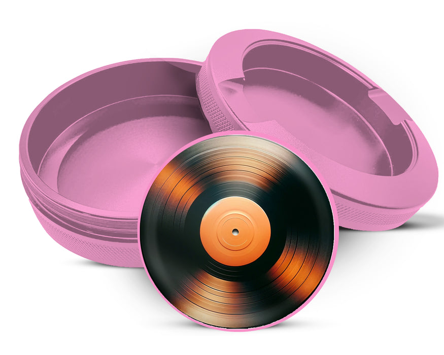 Orange Vinyl Record Snus Storage Case Pink