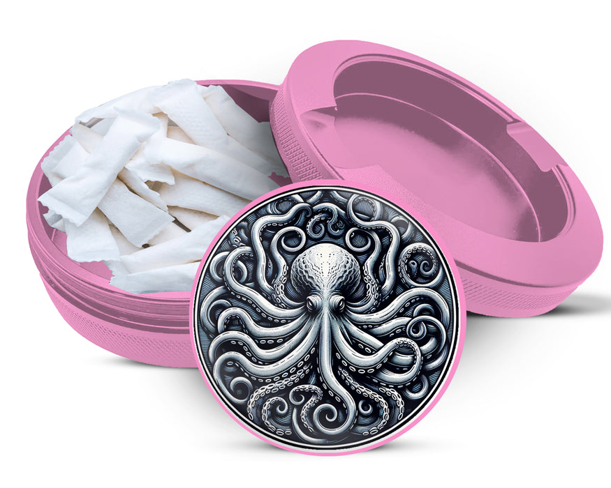 Kraken Octopus Zyn Storage Case Pink
