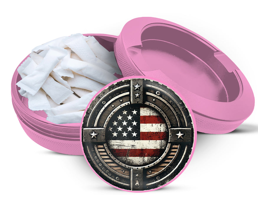 American Flag Zyn Storage Case Pink