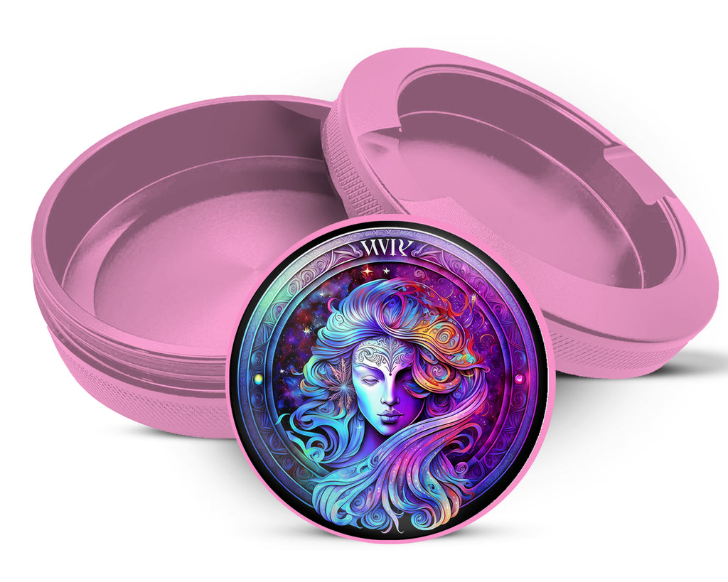 Virgo Zodiac Sign Gift Snus Storage Case Pink