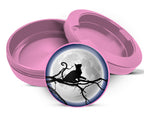 Cat With Full Moon Grinder Snus Storage Case Pink