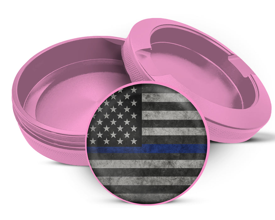 Flag Thin Blue Line Zyn Storage Case Pink