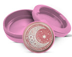 Crescent Moon with Stars Snus Storage Case Pink