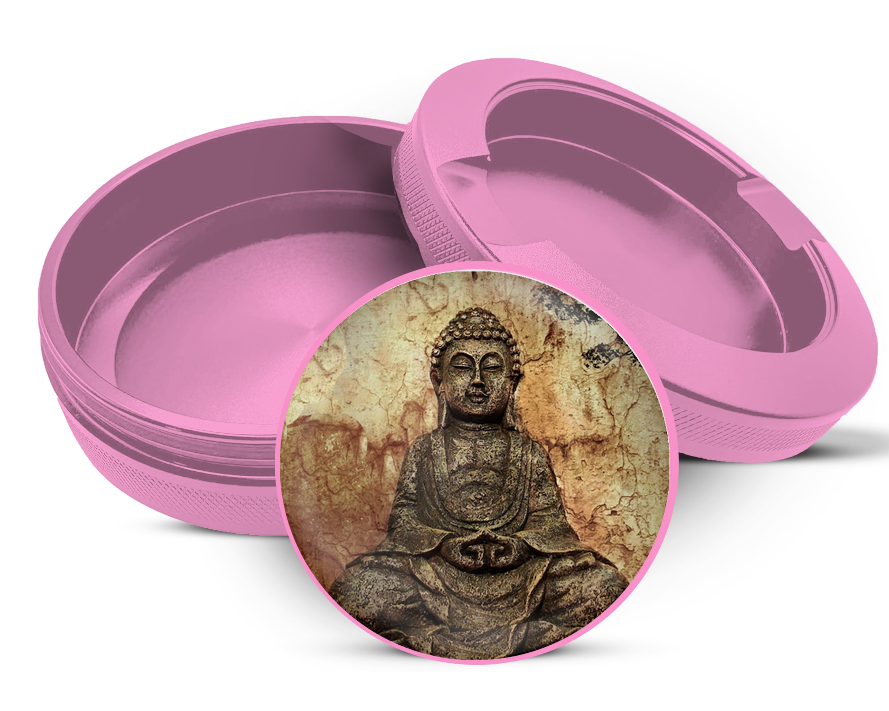 Buddha Pattina Buddhist Statue Snus Storage Case Pink