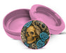 Gothic Skull with Roses and Chains Tattoo Aesthetic Snus Storage Case Pink