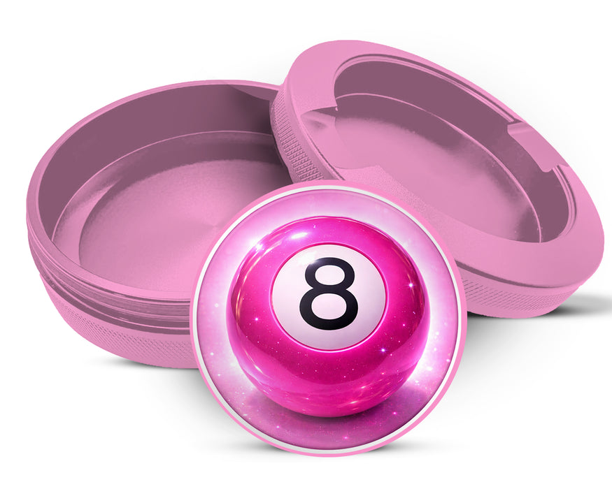 Sparkly Pink 8 Ball Cosmic Pool Aesthetic Snus Storage Case Pink