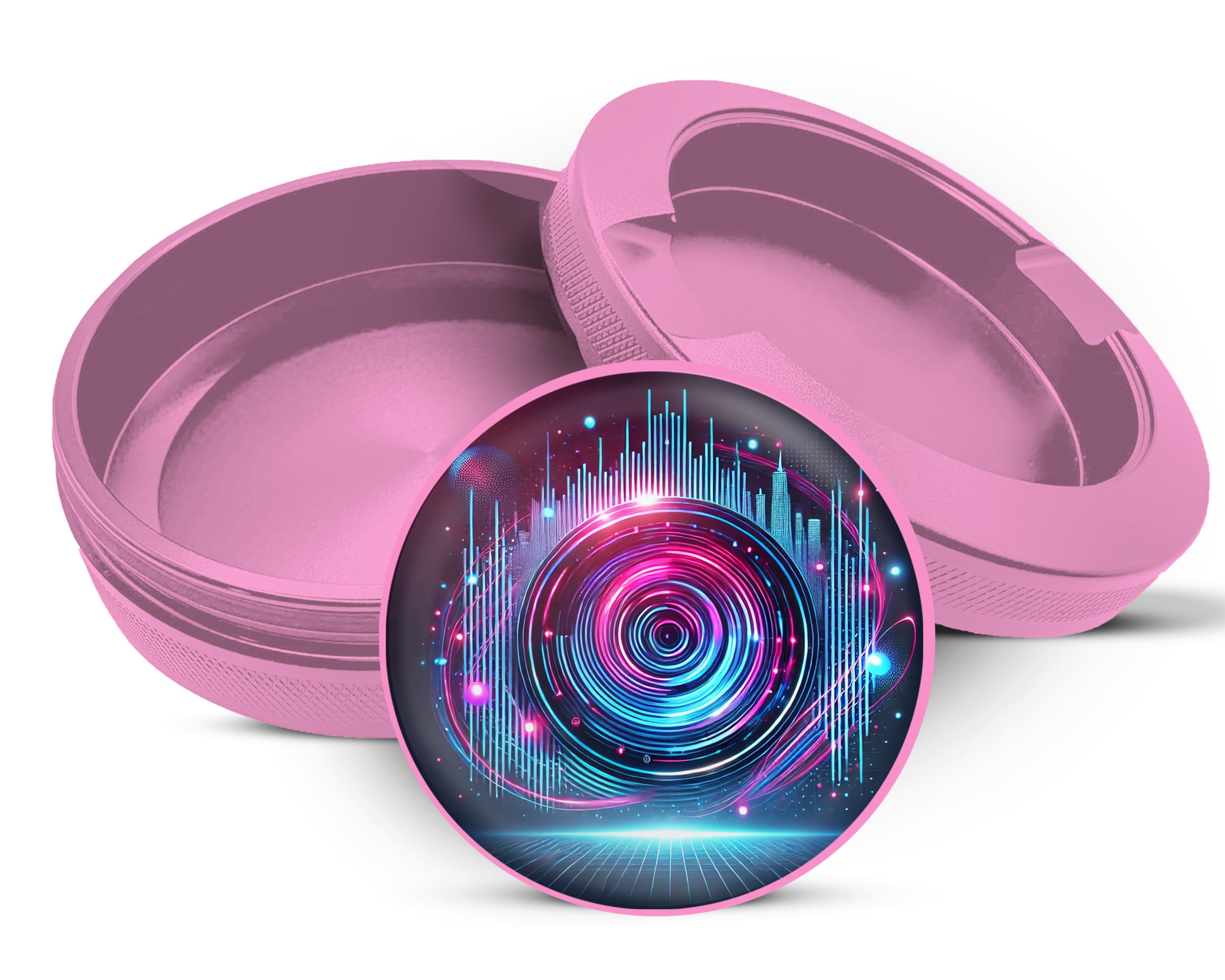 Neon Lights Snus Storage Case Pink