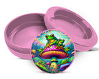 Trippy Mushroom Frog Snus Storage Case Pink