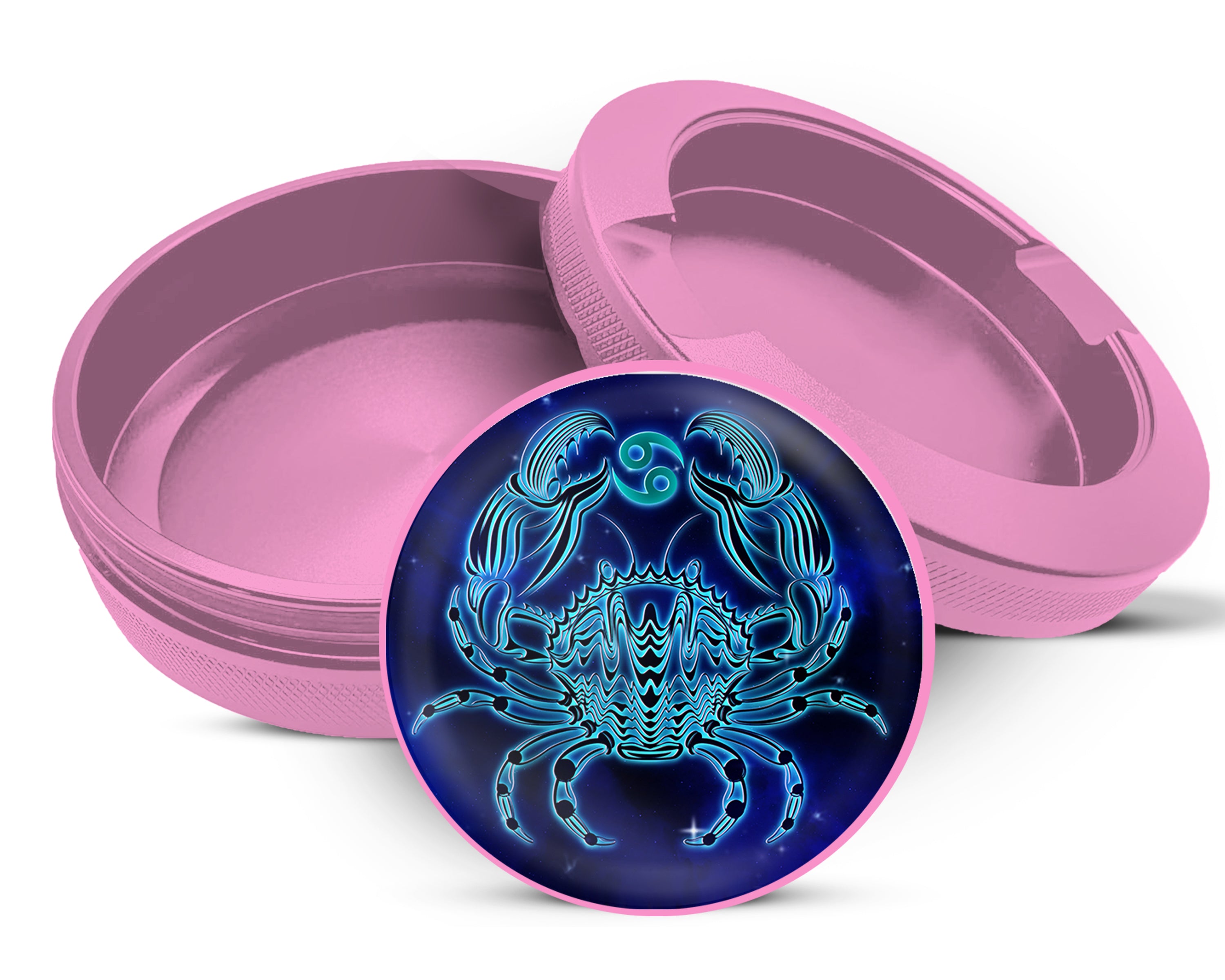 Cancer Zodiac Sign Snus Storage Case Pink